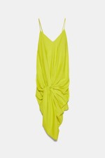 NWT Zara Lime Knotted Dress Size Small