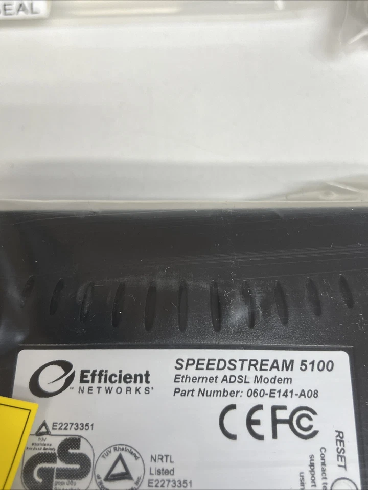 Efficient Networks SpeedStream 5100 DSL Modem + Power Supply + **READ**    NEW - Image 3 of 4