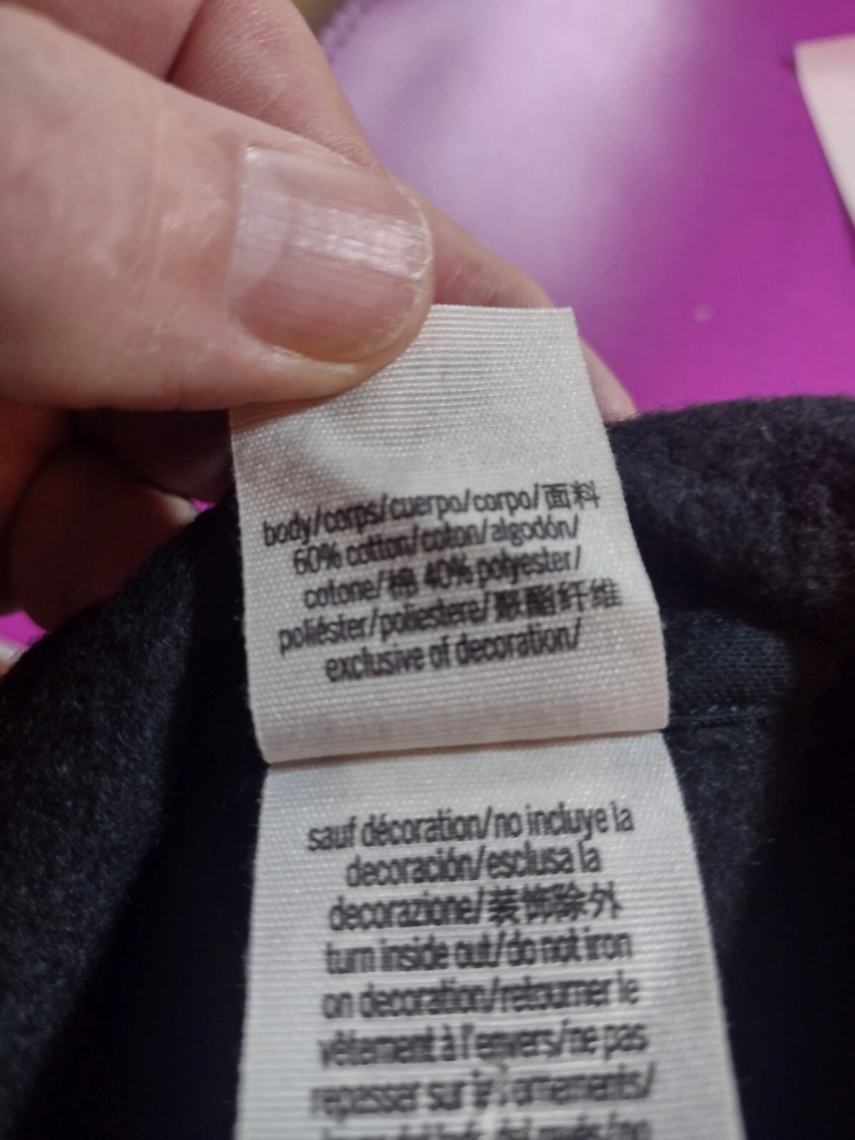 UNDERCOVER Felpa con cappuccio maglione Victoria's Secret ROSA Everyday Lounge perfetta nera M #66 11