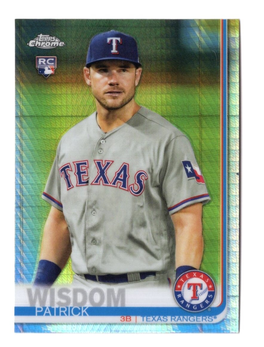 Patrick Wisdom 2019 Topps Chrome Baseball Prism Refractor #146 Rangers Rookie RC
