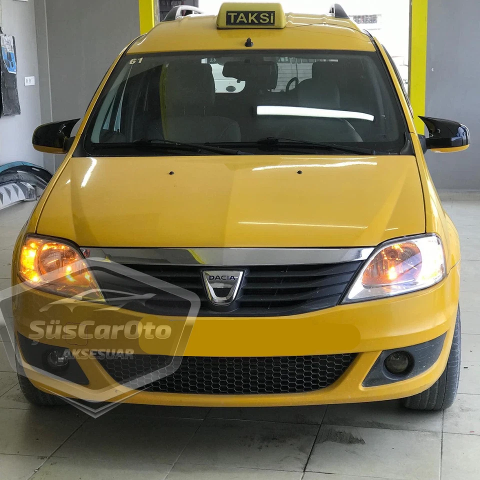 For Renault Dacia Logan 2009-2020 Batman Bat Wing Mirror Cover Piano Black Pair - Image 3 of 4