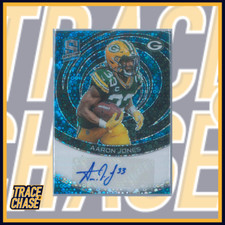 2023 Panini Spectra Football Aaron Jones Signatures Neon Blue 45/50 #SIG-AJO