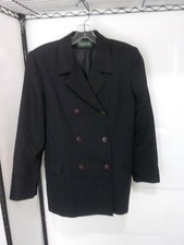 Vtg Harve Benard Black Double Breasted Pockets Blazer Jacket