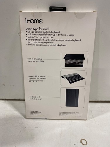 iHome Smart type for iPad Bluetooth & Built in Smart Cover for iPad and iPad 2 - Picture 2 of 2