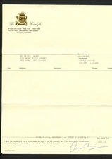 Peter Wolf signed autograph The Carlyle Hotel Statement J Girls Band