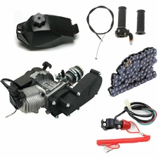 49cc 2-Stroke Bicycle Gasoline Engine Air-Cooled Motor Kit for Motorized Bike US