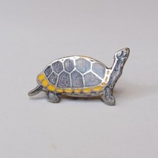 Vintage Enamel Pin Turtle Novelty Pin Made In Taiwan