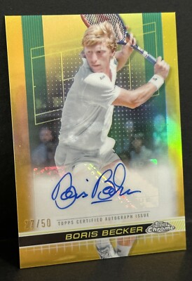2024 Topps Chrome Tennis Legend Boris Becker Auto Gold Refractor