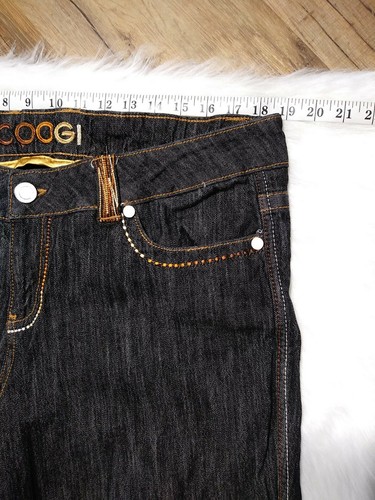 Coogi Vintage Women's 16 Black Heathered Gold Brown Ombre Denim Embroidered Jean - Bild 5 von 9