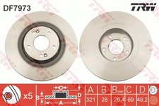 TRW BREMSSCHEIBEN + BELÄGE VORNE Ø321 KIA SORENTO III 3915176