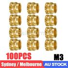 <!--F#f_0-->100Pcs Brass Heat Set M3 Insert Nut Hot Melt Thread Knurled Handcraft Tool NEW<!--F/-->