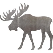 Moose 1 Steel Cut Out Metal Art Decoration