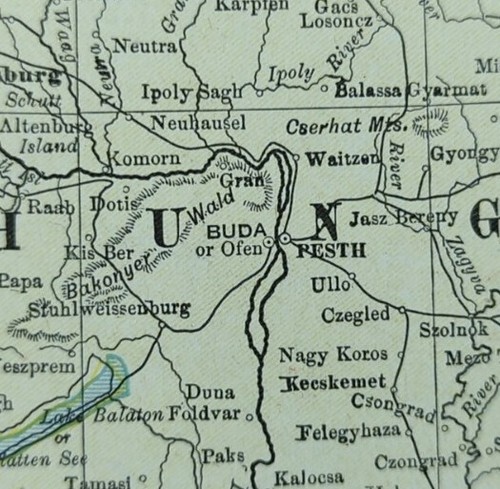 Vintage 1883 AUSTRIA Map 13"x11" ~ Old Antique Original GRAZ LINZ TRIESTE VIENNA - Picture 11 of 15