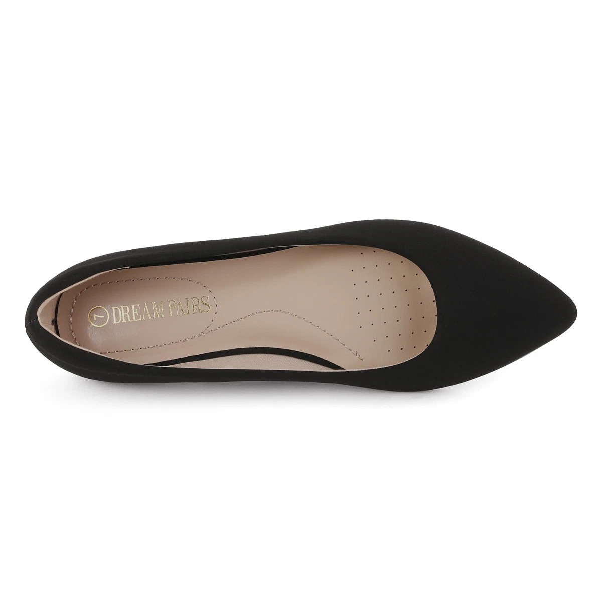 Dernolsea Damen Ballerinas – Spitze Zehen, Knöchelriemen, Aus Wildleder-Optik Mit Memory-Schaum-Sohle Für Party & Alltag