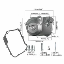 Right Side Engine Motor Case Cover for 70cc 110 125cc ATV Quad Dirt Bike Taotao