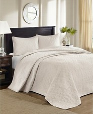 Madison Park Quebec 2-Piece Twin Quilted Bedspread Set Ivory