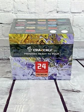 CrazeCalf Art premixed ready to pour acrylic paint set of 24 new