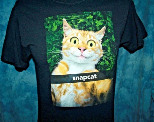 Funny T Shirt Snapcat Fruit Of The Loom 