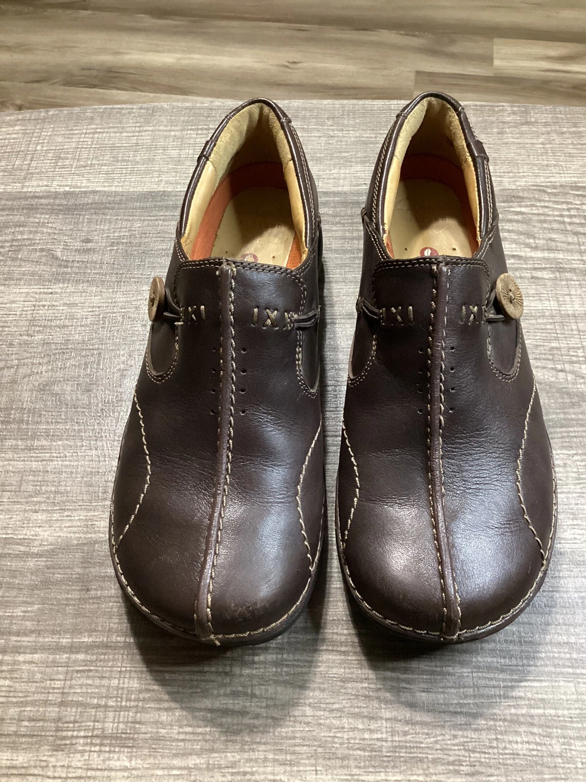 Ballerine Clarks Artisan donna destrutturate comode in pelle marrone taglia 6