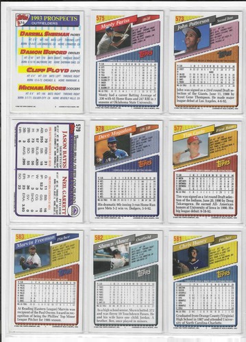 1993 Topps Baseball card singles series 2 #397 - #600 U Pick - Picture 341 of 379