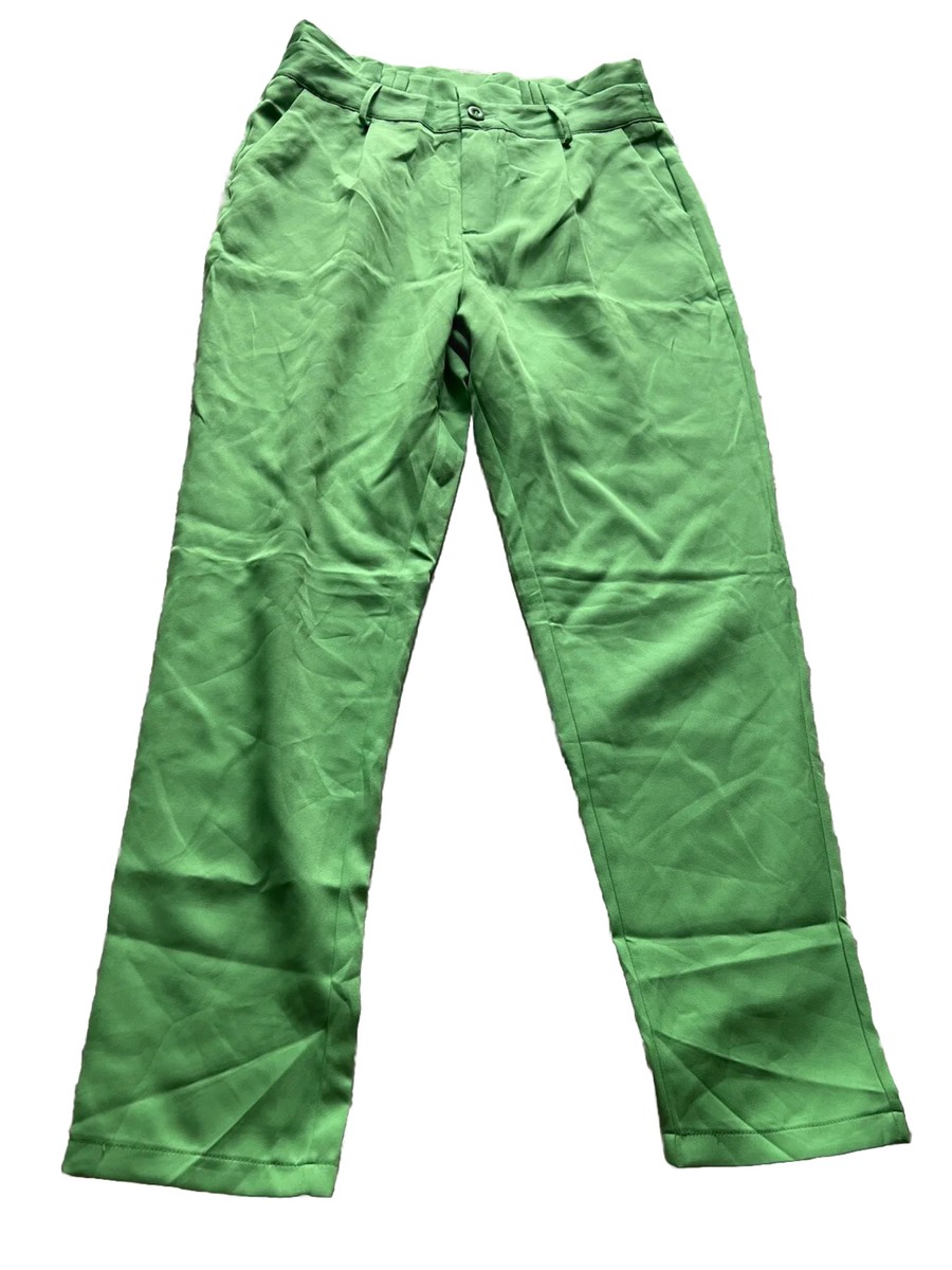 Red Leaf Size L Green Pants Inseam 28” Poly ZIP Button Pockets
