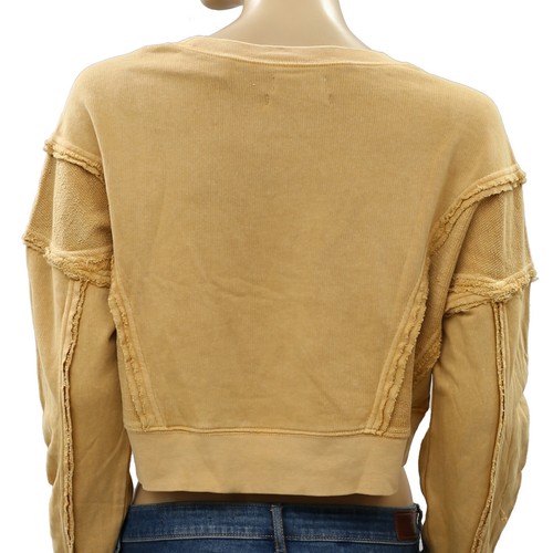 Urban Outfitters UO Trifle Seamed Pullover Sweatshirt Top Cropped M NWT 216231 - Picture 6 of 7