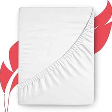 Luxury Egyptian Cotton Queen Fitted Sheet Only - 1000-Thread-Count 16" Deep P...