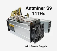 🔥 🔥 Bitmain Antminer S9 14THs SHA256 ASIC BTC Miner - with Power Supply 🔥 🔥