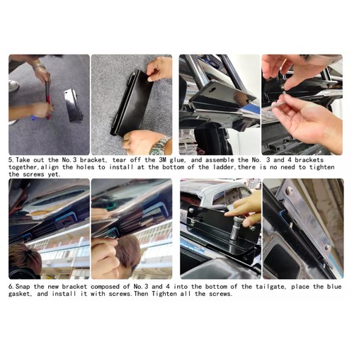 Tailgate Hatch Ladder Accessories Black For Toyota 4Runner 5th Gen 2010-2024 US - Bild 15 von 17