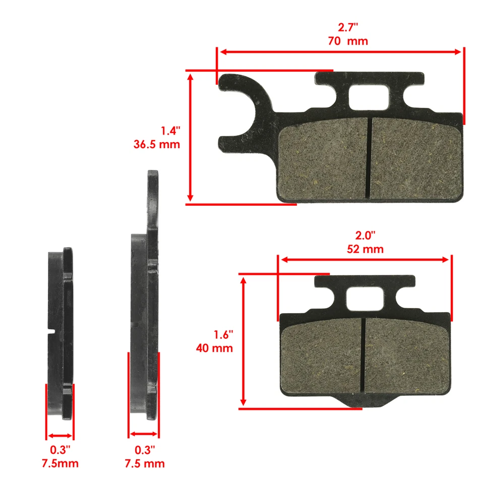Front Rear Brake Pads for Suzuki RM65 2003 2004 2005 / K4308-20096 K4308-20043 - Image 3 of 4