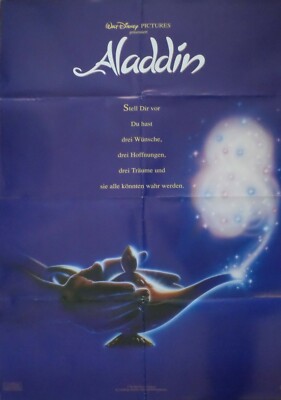 Poster Filmplakat, ALADDIN, 31.Zeichentrickfilm der Walt Disney Studios USA 1992
