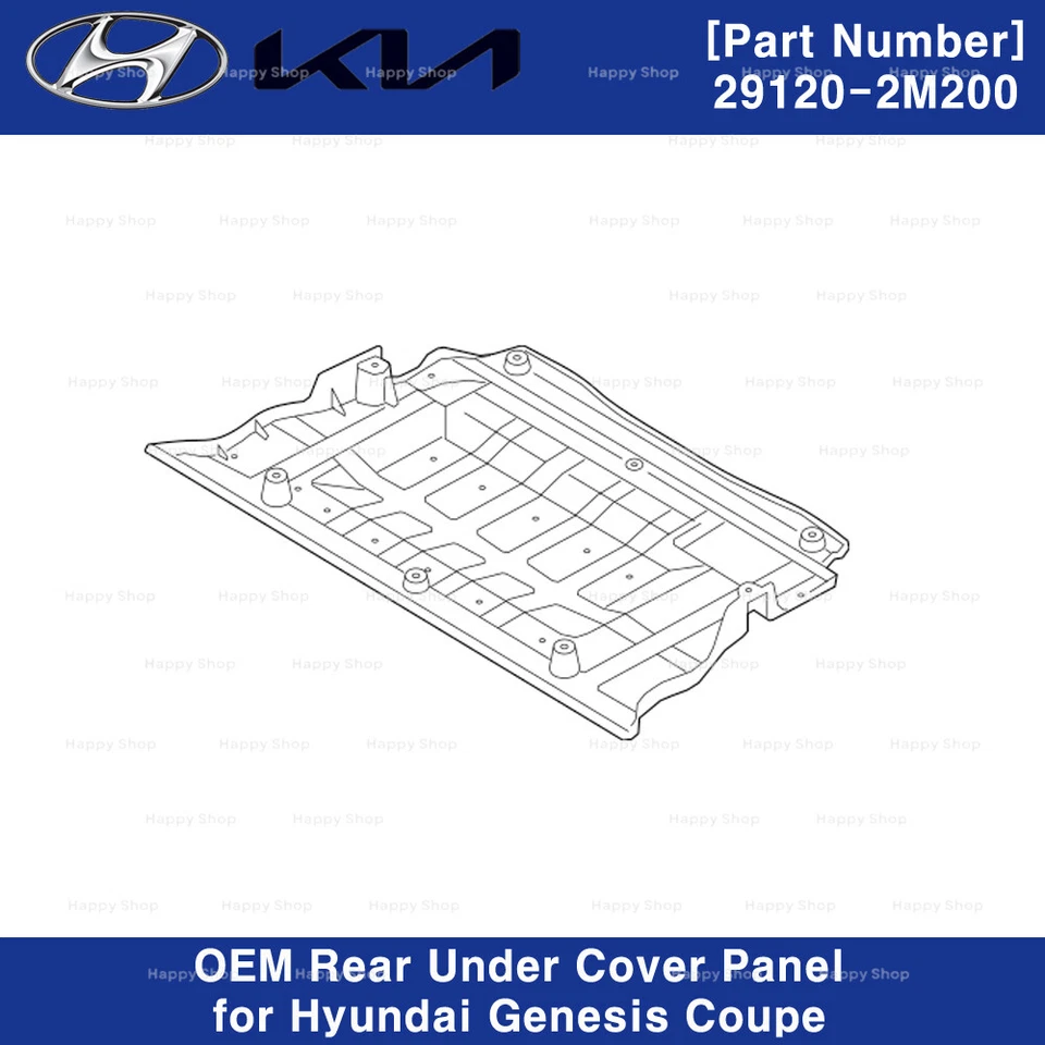 291202M200 Panel trasero bajo cubierta genuino para Hyundai Genesis Coupé 2010-2016 Foto 2 de 2