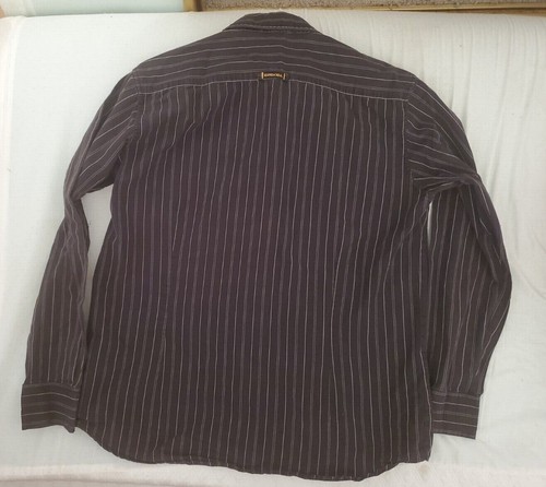 Ezekiel Clothing Co California Long Sleeve Button Down Shirt Black white stripes - Picture 2 of 3