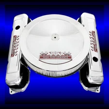 Chrome Valve Covers and Air Cleaner Fits Mopar 383 Dodge Engines HP Emblems