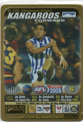 2005 Teamcoach Gold All Players Listed Pick Your Player - Picture 50 of 71
