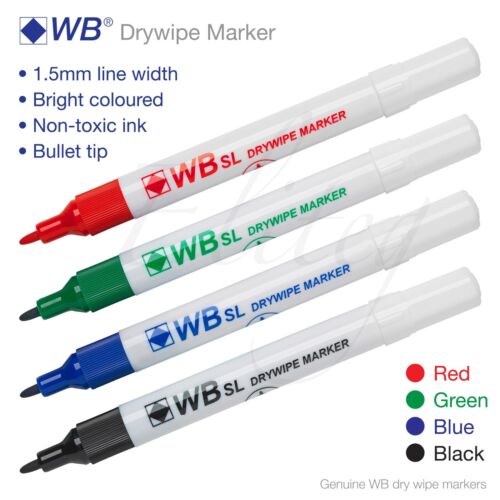 Dry Wipe Pens Whiteboard Marker Erase Wipe Clean Metal Glass ✔Schools ✔Meetings - Picture 9 of 17