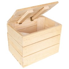Holzkiste mit Deckel 27,5x20x21,5cm | Vintage Holztruhe | Creative Deco