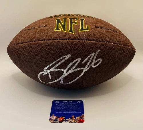 Saquon Barkley Signed Football With COA (461545) (Eagles, Giants)