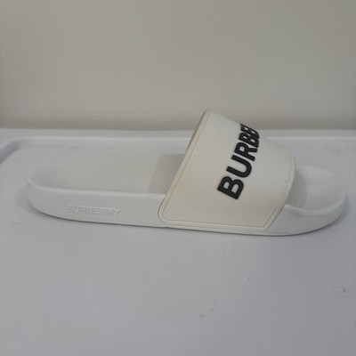 Burberry Rubber White Slide Sandals NEW 13 s-l400.jpg main image 3