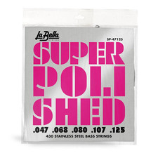La Bella SP-47125 Super Polished 5-String Bass Guitar Strings, .047-.125