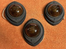 3 Vintage Diamond T Clearance Glass Lens Cab Lights Old Truck Bus Coe Van 18 3 Vintage Diamond T Clearance Glass Lens Cab Lights Old Truck Bus Coe Van 18