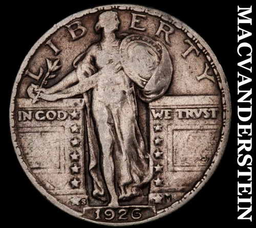 1926-S Standing Liberty Quarter- Silver Scarce Better Date No Reserve #i8022