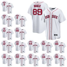 NWT Men's Red Sox White Home Replica Stitched Baseball Jersey S-3XL