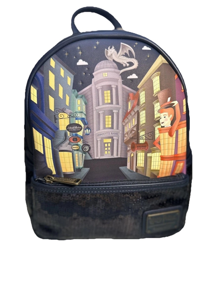 NEW Loungefly Harry Potter ⚯ ͛ Mini Backpack Diagon Alley  display picture 2