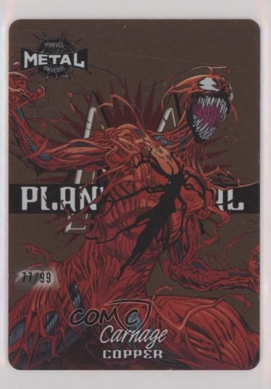 2022 Upper Deck Marvel Metal Universe Spider-Man Planet Copper 77/99 Carnage 3m8