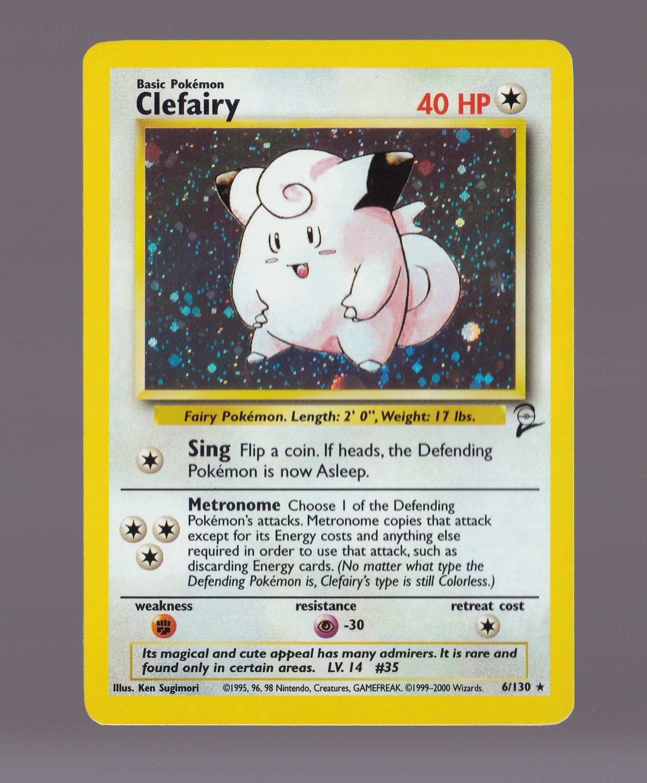 Clefairy 006/130 Base Set 2 Holo Pokemon TCG WOTC Vintage NM