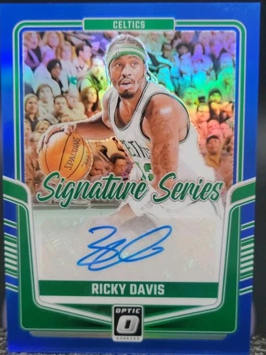 2024-25 Donruss Optic RICKY DAVIS Signature #SS-IDS Blue Prizm /25 Celtics