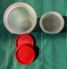 Tupperware Modular Mate Round #1 #2 Storage Container #1605 #1606 Red paprika — photo 2