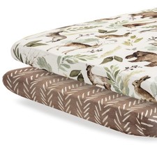 Premium Pack N Play Sheets - Fitted for Standard Mini Cribs, Soft Cotton Blend