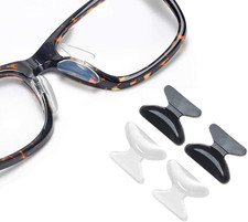 2.5Mm Eyeglass Nose Pads -12 Pairs Soft Silicone Non-Slip Adhesive Butterfly Nos